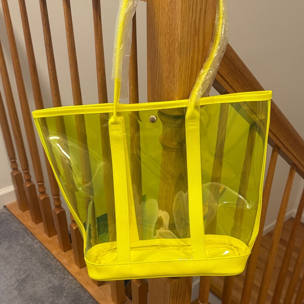 Transparent Yellow Tote Bag